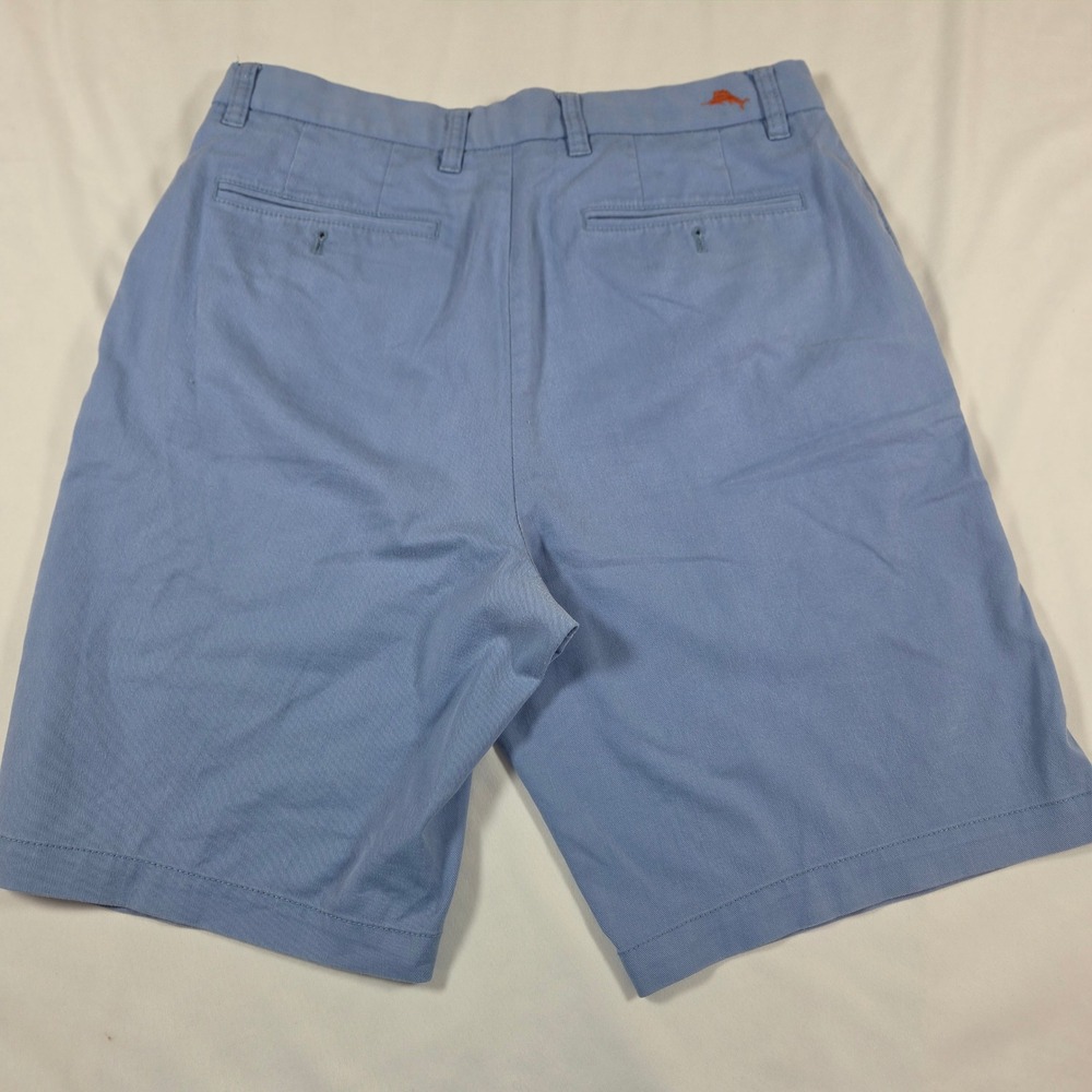 Tommy Bahama Boracay Shorts Mens 32 Light Blue Stretch Chino Flat Front 9 Inseam - Picture 2 of 11